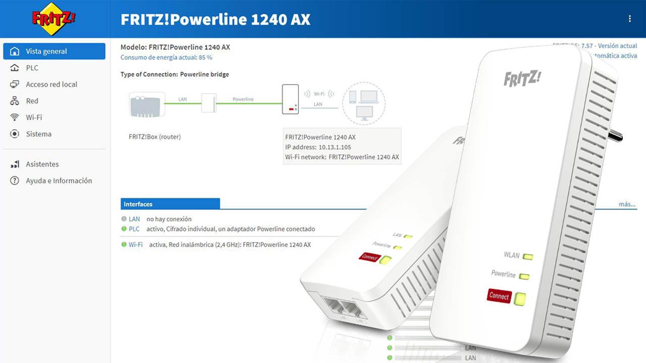 Modos de configuración del PLC AVM FRITZ!Powerline 1240 AX en detalle
