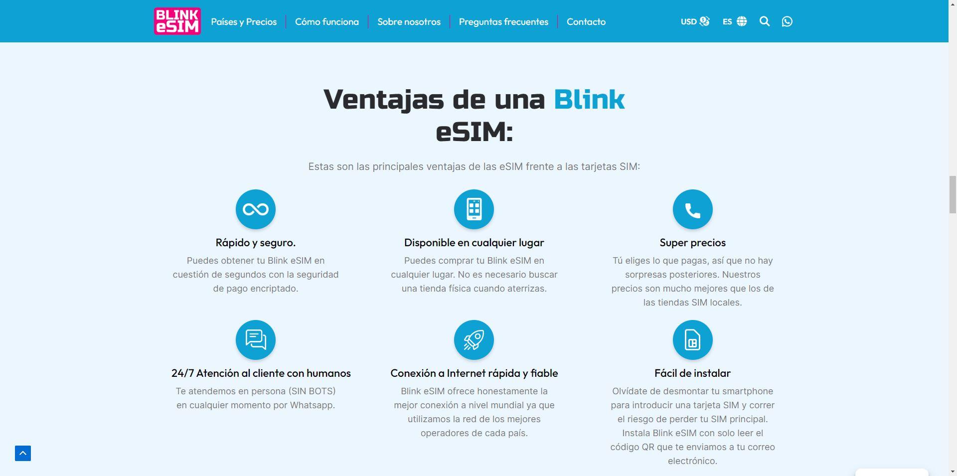 Ventajas de una BLINK eSIM para los usuarios que viajan