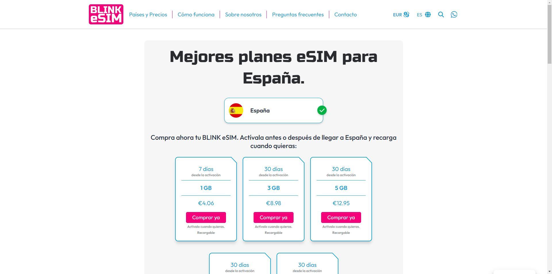 Mejores planes de tarjetas eSIM para España, tarifa de precios