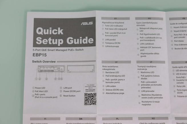 Guía de instalación rápida del switch ASUS ExpertWiFi EBP15