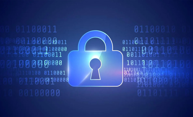 ilustración de un candado de seguridad digital