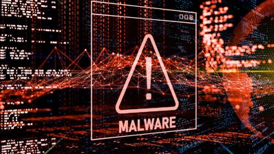 Mensaje de alerta por malware
