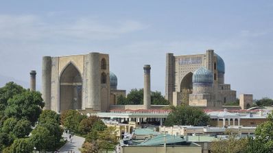 Edificios históricos de Samarcanda, en Uzbekistán