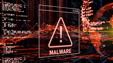 Alerta por malware, en una pantalla informatizada