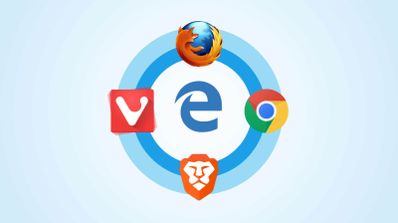 Imagen en la que aparecen los logos de los principales navegadores