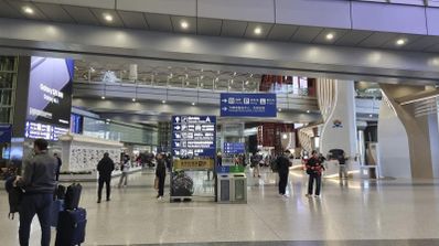 Imagen del interior del aeropuerto internacional de Pekín