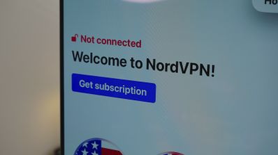 Imagen de una VPN en la pantalla de una TV