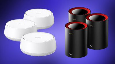 Comparativa de nodos para sistemas Wi-Fi Mesh en color blanco y negro sobre fondo azul.