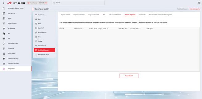 Menú de configuración de IPTV dentro del firmware del router ASUS GT-BN98.