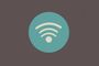 Icono de señal inalámbrica Wi-Fi en color crema sobre un círculo azul turquesa.