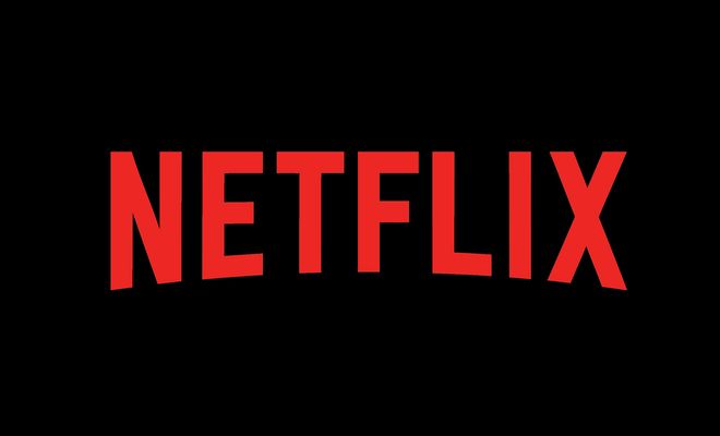 Logotipo de Netflix en letras rojas sobre un fondo negro sólido.