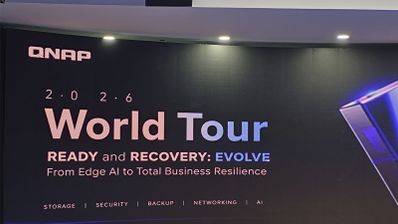 QNAP World Tour 2026 sobre almacenamiento, seguridad y red.