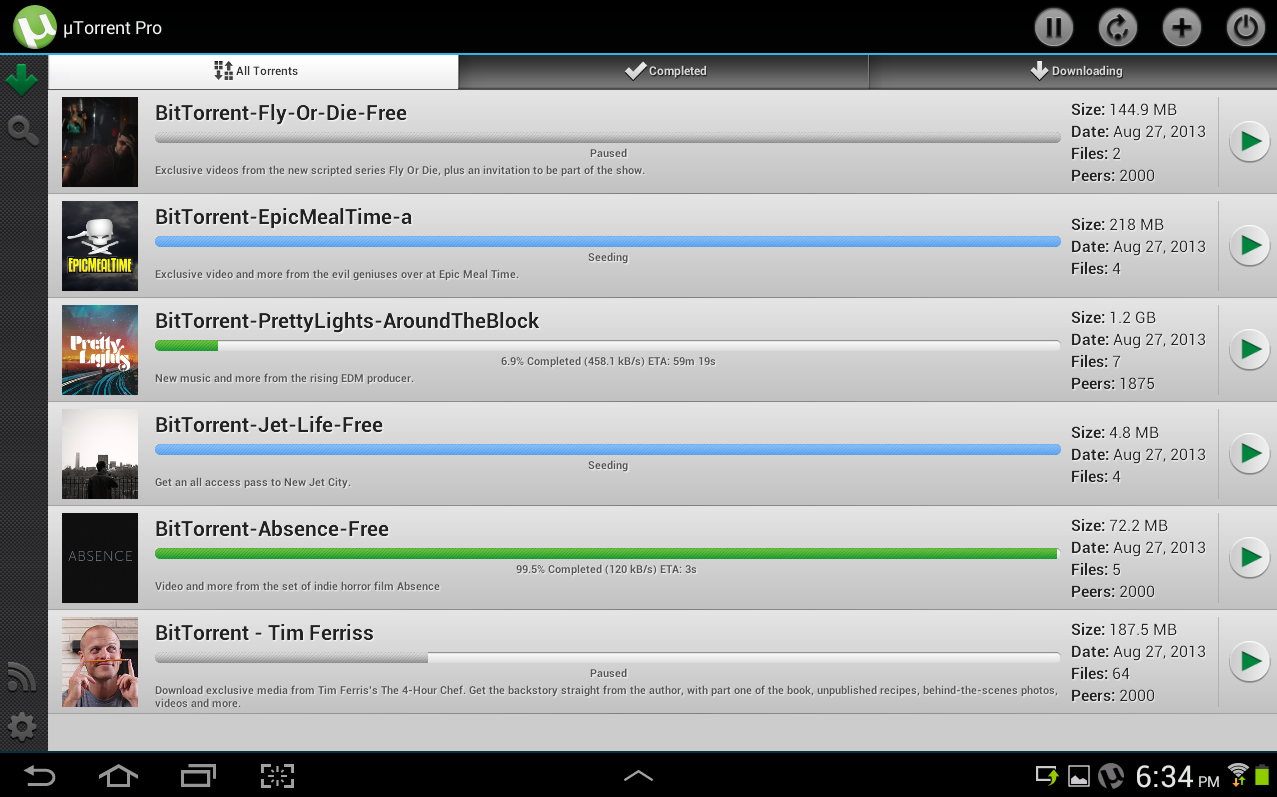 utorrent pro app for android