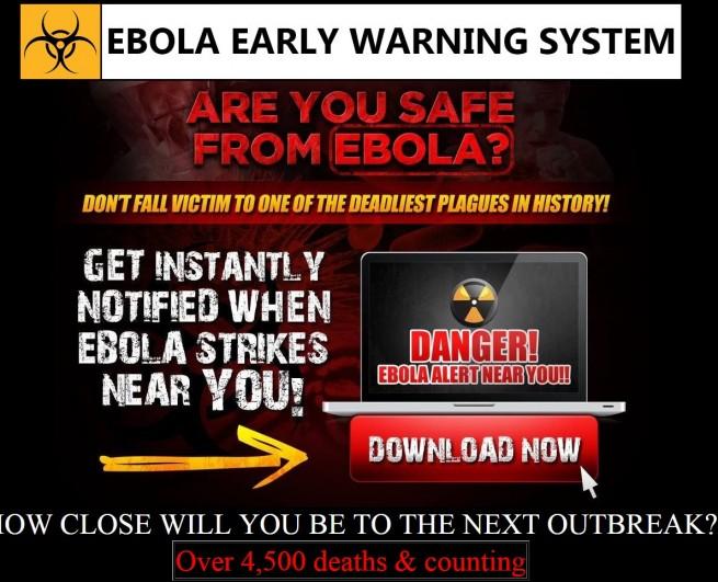 ebola barra de herramientas falsa