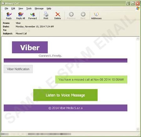 spam de viber para distribuir malware asprox