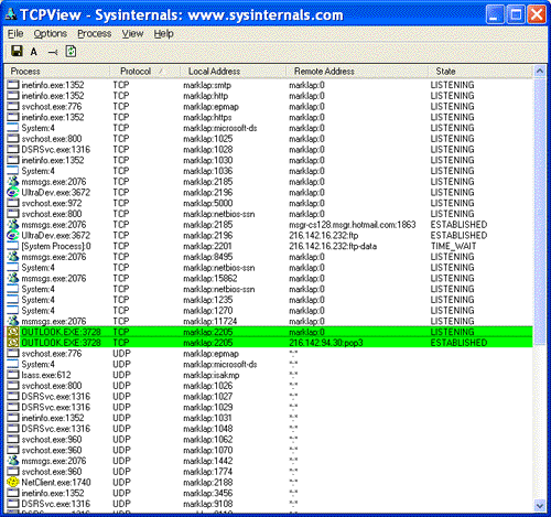 tcpview muestra conexiones windows