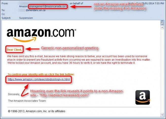 amazon nueva campaña phishing