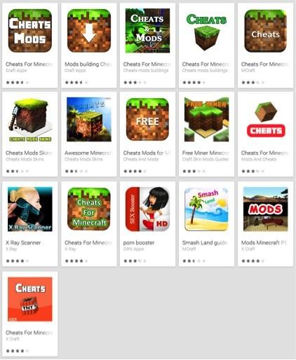 aplicaciones falsas para minecraft google play store
