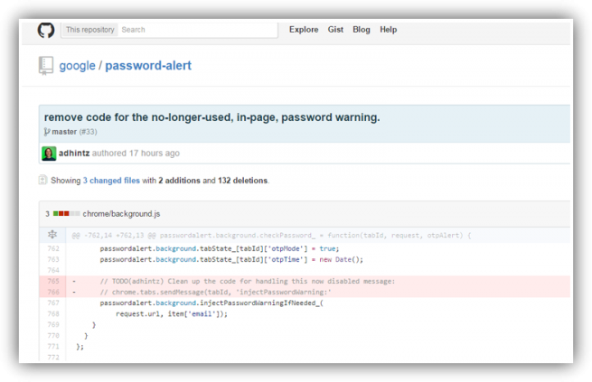 google password alert desactiva phishing