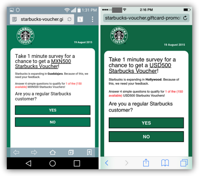 Starbucks y las falsas encuestas