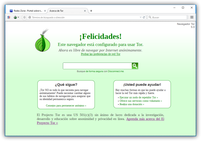 navegador Tor Browser 5.0