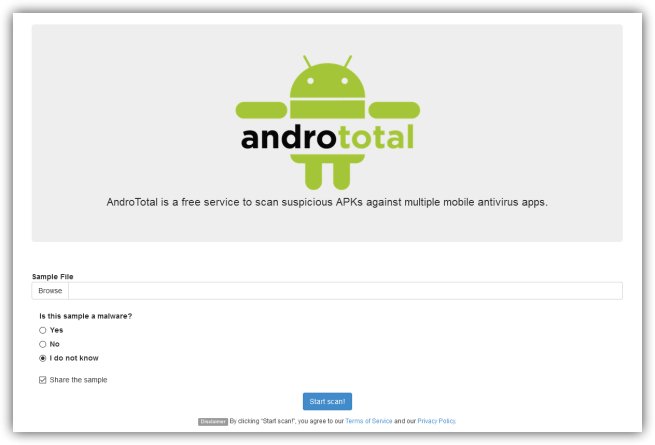 AndroTotal, comprobar virus para Android