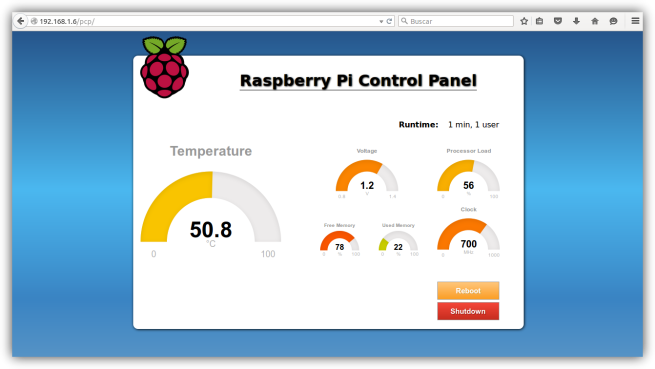 Raspberry Pi PHP Control Panel - 1
