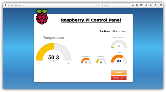 Raspberry Pi PHP Control Panel - 2