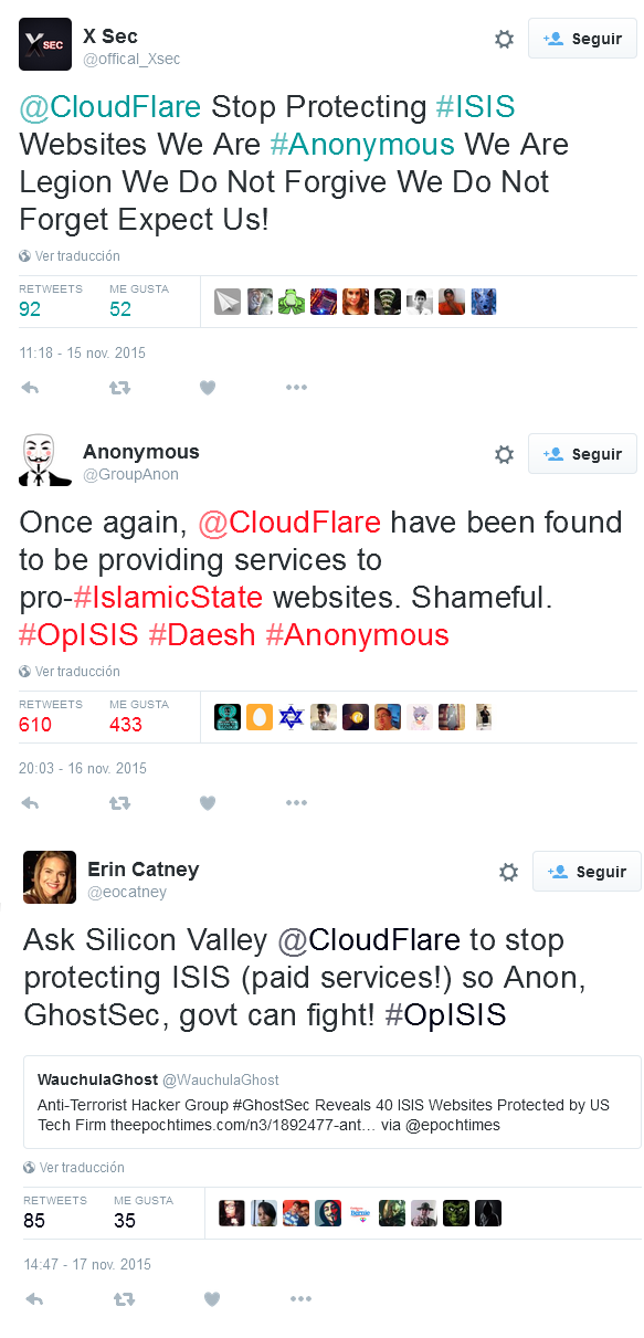 Anonymous acusa a CloudFlare