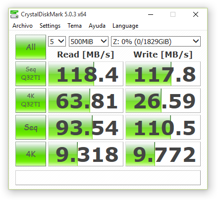 synology ds416 RAID1 sin cifrado 500 MB