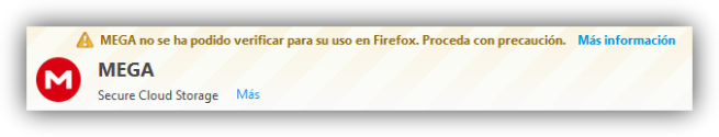Firefox - Extensión sin firmar