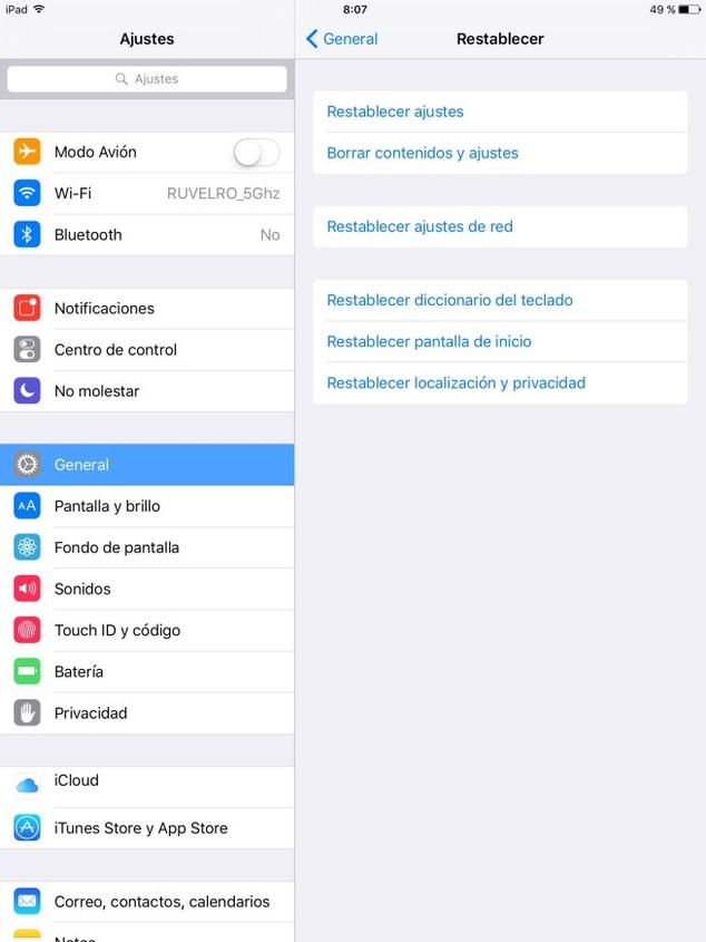Restaurar dispositivo iOS
