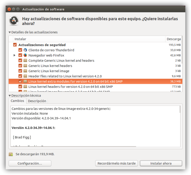 Actualización kernel Ubuntu marzo 2016