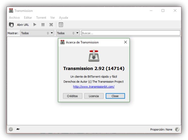 Transmission 2.92 para Windows