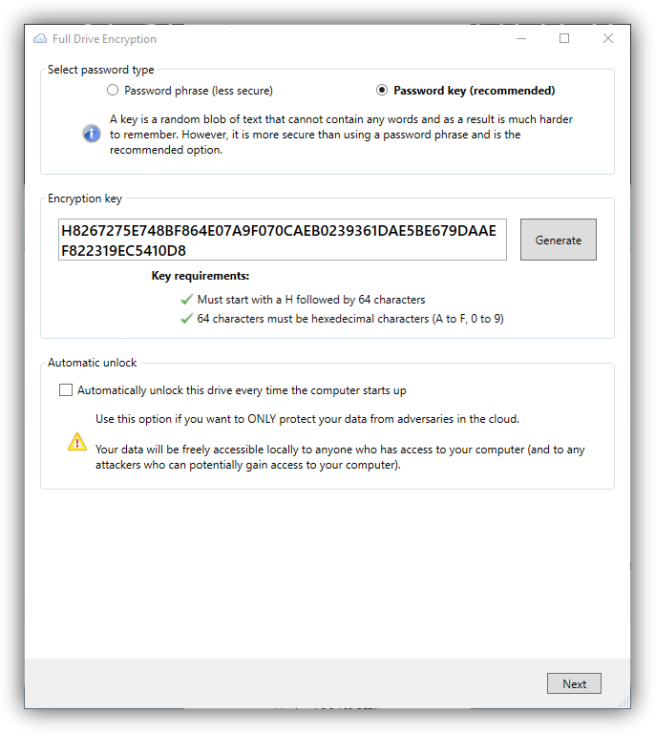StableBit CloudDrive - Cifrado completo del disco