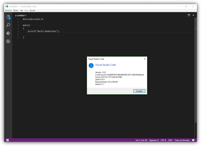 Visual Studio Code 1.0