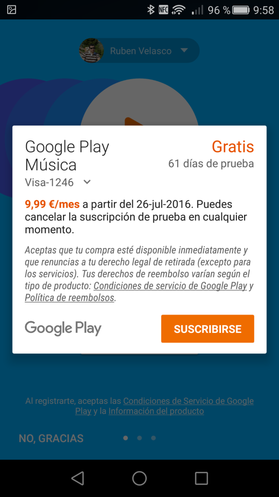 Dos meses gratis Google Play Music