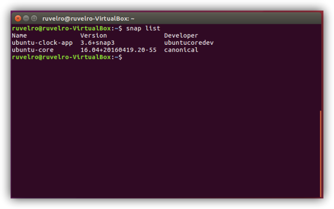 Lista paquetes Snap instalados en Ubuntu