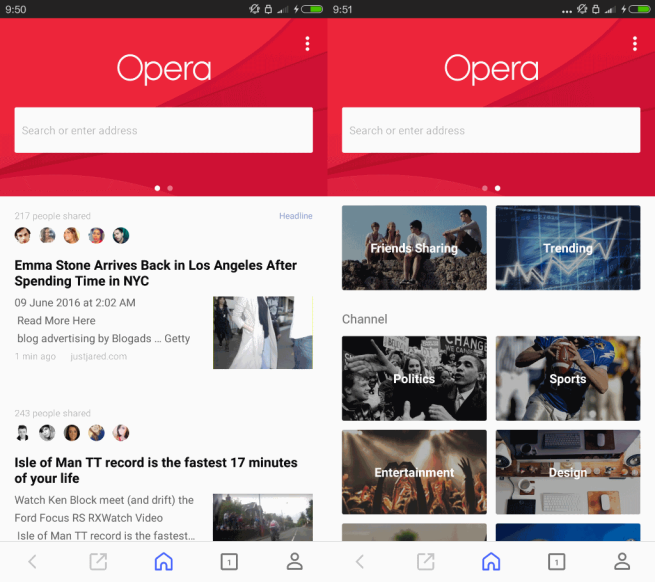 Opera News and Search aplicacion para android