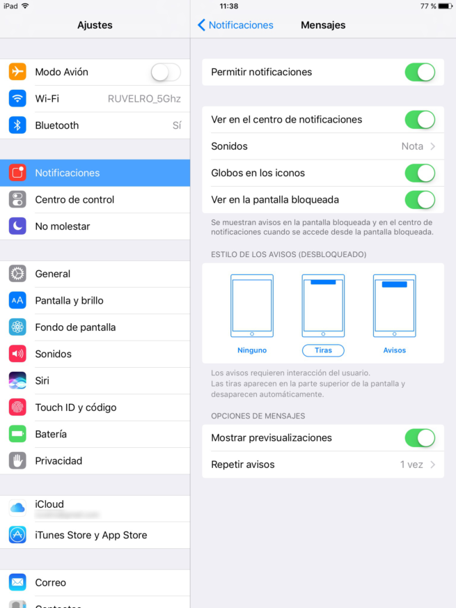 Privacidad notificaciones iOS 10