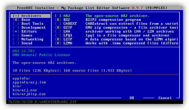 FDIMPLES FreeDOS 1.2