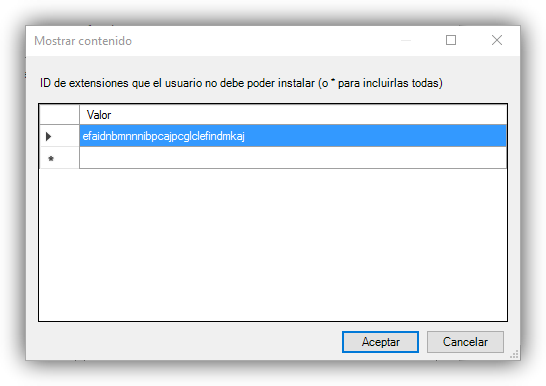 Bloquear extension Google Chrome por ID