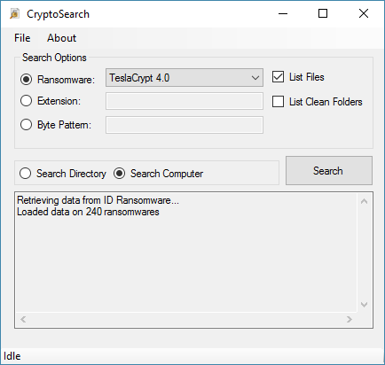 CryptoSearch recupera archivos ransomware