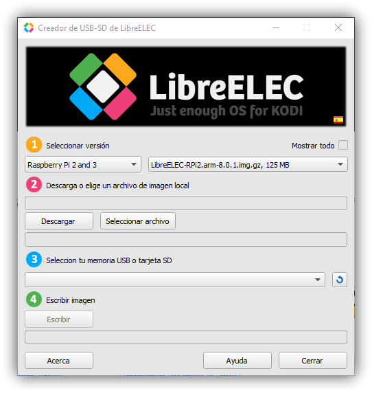 LibreELEC - Crear medio