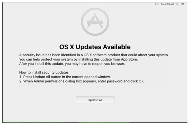 malware macOS falsa actualizacion de seguridad