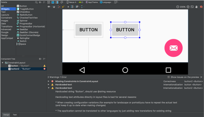 Mejoras diseño interfaz Android Studio 3.0