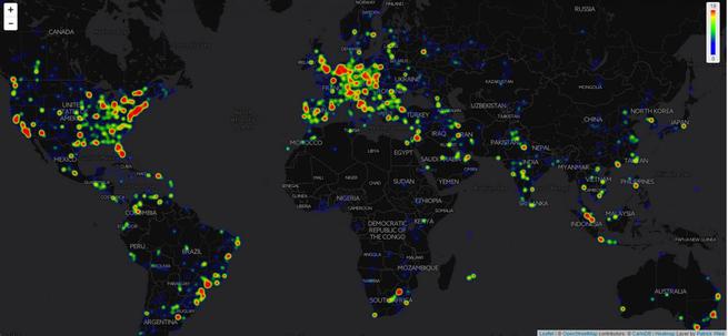 wallet ransomware mapa de países afectados