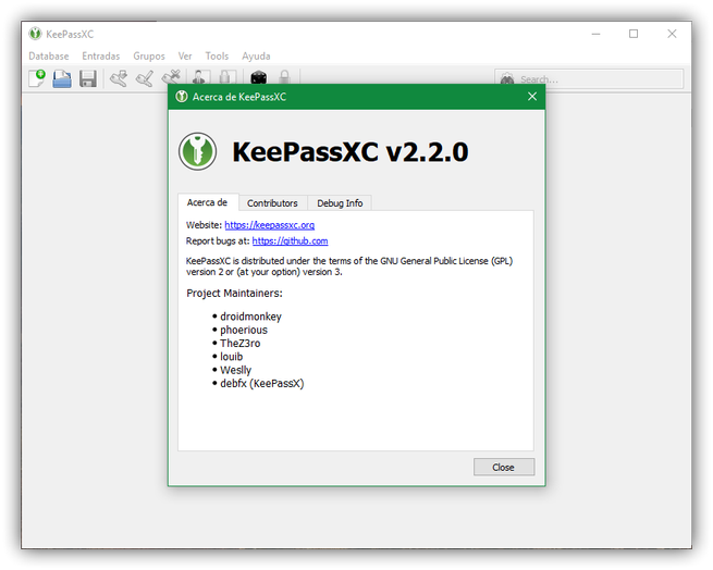 KeePassXC 2.2.0