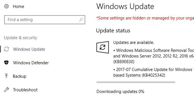 Servicios de actualizaciones de Windows