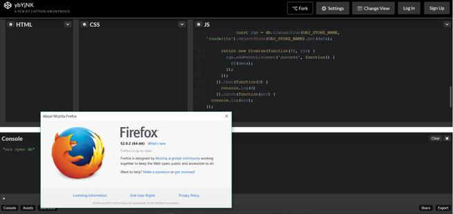 Error perfil Firefox 55
